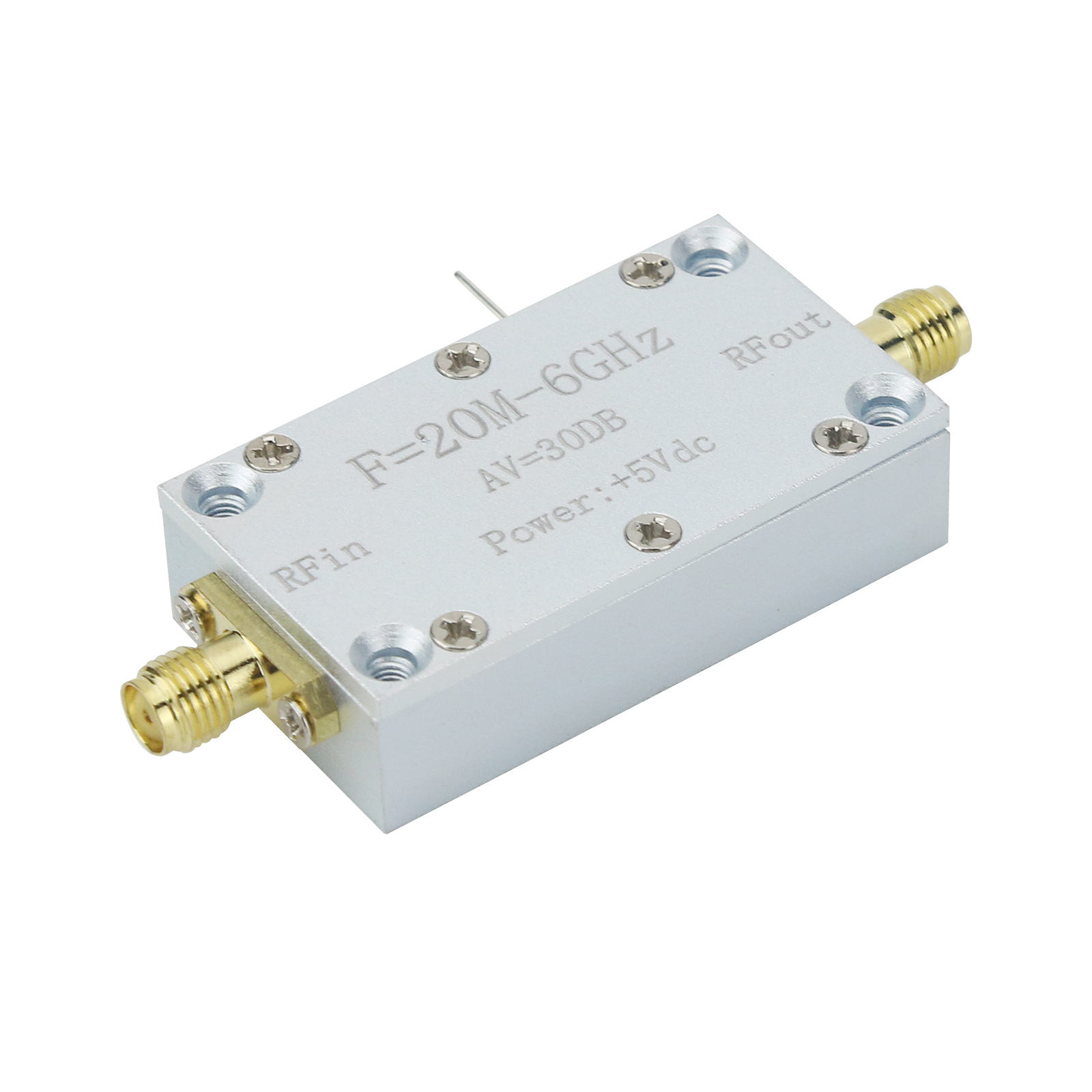 High Gain 30DB V1 Wideband 20MHz-6GHz LNA RF Low Noise Amplifier