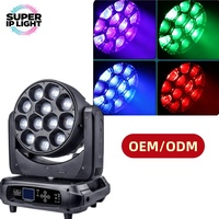 Projecteur LED mobile RVBW 12x40W 4.5~45 °   Éclairage de scène pour événements disco Zoom DMX512 RDM avec contrôle individuel des pixels
