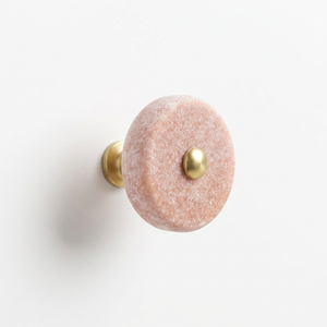 AK Brass Round Stone & Metal <b>Drawer</b> <b>Knob</b> <b>Pink</b> & Gold Finish Luxury Cabinet Handle For Home Kitchen Furniture Hardware - Product Image 4