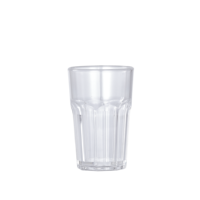 Vente en gros de gobelets à bière classiques en plastique PC transparents de 200 ml, forme octogonale, empilables, réutilisables, 100% conformes aux normes alimentaires