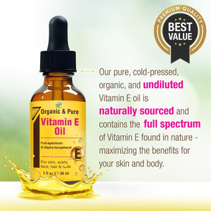 Aceite Esencial Puro de Vitamina E Prensado <span class=keywords><strong>en</strong></span> Frío para Cuidado Facial, Masajes, Hidratación, Retención de Agua y Reparación, 100% Puro y Fresco - Product Image 2