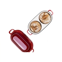 Horno Holandés para Hornear Pan de Masa Madre, Olla para Pan de Hierro Fundido Esmaltado