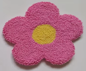 Fabricante gran oferta productos hechos a mano lindo patrón de flores punzón aguja posavasos artesanía taza alfombra para regalos promocionales - Product Image 5