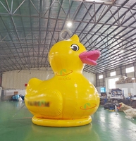 Canard gonflable géant jaune publicitaire (bâches PVC) certifié CE/TUV 4-6 pieds x 6-8 pieds pour la publicité en lac et sur terre