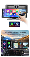 SUNWAYI OEM ODM Caméra embarquée DVR 10,26 pouces 1080P avec écran tactile, autoradio Android Auto CarPlay, moniteur sur tableau de bord, écran CarPlay