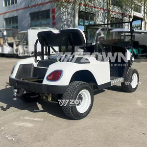 Carrito de golf eléctrico estándar de 2 plazas, color blanco puro, con neumáticos de caucho silenciosos para uso en carretera y llantas de acero plateadas. - Product Image 2