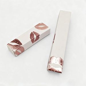 <b>pink</b> Color logo Hot Stamping Cosmetic Lipstick Paper Packaging <b>Box</b> - Product Image 2