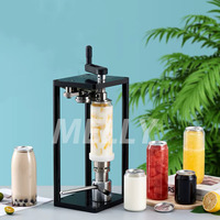 Scelleuse manuelle de canettes de bureau pour canettes PET, machine à sceller les canettes d'aluminium pour thé aux bulles et jus, équipement de scellage de contenants alimentaires