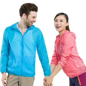 Casaco de esporte promocional, jaqueta de vento repelente de água para mulheres e homens