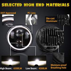 OVOVS 5,75 pulgadas LED blanco Halo DRL faro 5-3/4 pulgadas motocicleta faro para Harley Sportster Iron 883 Dyna Street - Product Image 5