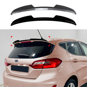 Ford Fiesta MK8 <b>Rear</b> <b>Spoiler</b> Piano Black Carbon Fiber Texture ABS Ducktail Trunk Wing - Product Image 1