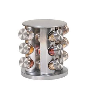 360 Degree Rotating Spice Rack Stainless Steel Rotating <b>Kitchen</b> <b>Shelf</b> Metal Rotating Spice Storage Rack Organizer Seasoning Rack - Product Image 3