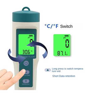جهاز اختبار جودة المياه الرقمي 8 في 1 لقياس TDS/<span class=keywords><strong>EC</strong></span>/PH/ORP ودرجة الحرارة، أداة تحليل لفحص المياه الغنية بالهيدروجين - Product Image 4