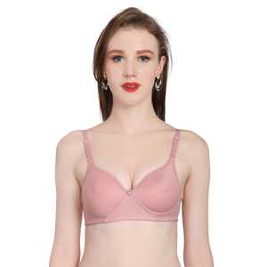 Sujetador de cobertura total sin costuras acolchado de poliéster y algodón para mujer |   Comodidad Suave para el Día a Día |   Correas Ajustables |   U-Back |   Cierre Trasero - Product Image 3