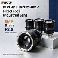 Objectif de caméra industrielle HIKROBOT série MF MVL-MF0828M-8MP 8 mm à focale fixe, monture C, ouverture F2.8-F16, en aluminium, certifié RoHS 2.0