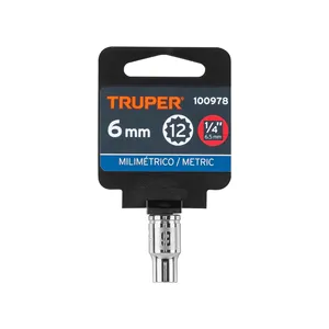 Master con 24 unità socket da 6mm, 12 punti, 1/4 'drive, Truper - Product Image 4