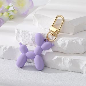 Creative 3D PVC Soft Rubber Multicolor Bright Color Balloon Dog Keychain Animal Keyring Women Bag <b>Key</b> Chains <b>Key</b> <b>Rings</b> Ornament - Product Image 4