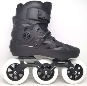 Customized 110mm Urban Unisex Hard Boot Freestyle Slalom Outdoor Roller 3 Wheels Inline Skate For Adult Man Women