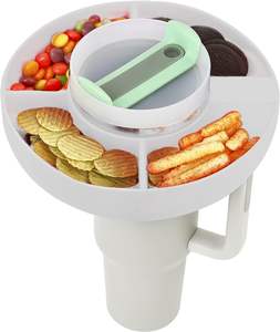 Nuevo Plato de Silicona para Aperitivos con 4 Compartimentos, Bandeja con Anillo para Vaso Stanley - Product Image 6