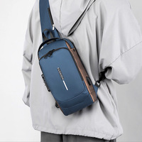 Sac de poitrine pour homme avec serrure à code antivol, sac de sport décontracté pour la course en extérieur, sac banane, sac à bandoulière, sac à dos de sport