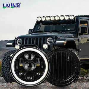 Faros Delanteros LED, Accesorios Jk, Luces Halo para Jeep Wrangler, Faro LED Jk Unlimited <span class=keywords><strong>Rubicon</strong></span> Sport - Product Image 1