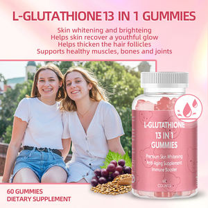Gummies L-Glutathion 13 en 1, 60 unités, complément premium pour éclaircir la peau, anti-âge, collagène marin, vitamines, soutien immunitaire et capillaire - Product Image 4