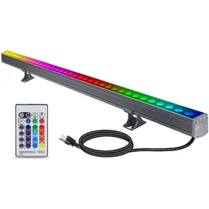 Luces de pared con controlador remoto RGBW, luces de pared con cambio de Color, RF, IP65, impermeable, 108W, RGB, regulable