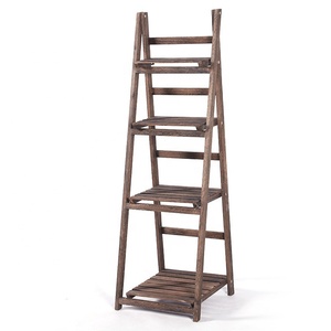 En gros haute qualité en bois <span class=keywords><strong>échelle</strong></span> stockage support de pot de fleur <span class=keywords><strong>plante</strong></span> <span class=keywords><strong>étagère</strong></span> pour maison - Product Image 1