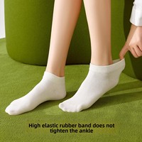 Chaussettes de cheville en coton sans couture, déodorantes, absorbantes, blanches, anti-boulochage, printemps-été, invisibles pour femme