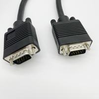 Kabel monitor komputer VGA HD15PIN kabel pria Putar kabel Video VGA dengan cincin magnet ganda 3 + 6 D-SUB 15P