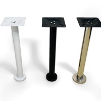 Pieds de table modernes en acier inoxydable pour cuisines, salons, écoles et salles à manger – Supports fixes robustes en bois massif