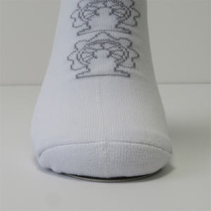 कस्टम निर्मित लोगो उच्च गुणवत्ता वाली महिलाओं के निम्न-कट मोजे कपास जैक्वार्ड सर्दियों के मौसम में घने टखने के मोजे - Product Image 3