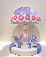Manège miniature d'intérieur pour tout-petits, carrousel rotatif de 2 m de diamètre, équipement de parc d'attractions