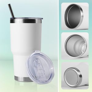 30 oz <b>Insulated</b> Vacuum Double Wall <b>Travel</b> Tumbler Stainless Steel Coffee <b>Mug</b> Classic PC Lid Straw Bulk Purchase - Product Image 1