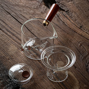 Service théière à thé en verre avec infuseur de fleurs, théière de cuisson, poignée latérale, Style moderne, 1 pièce, meilleures ventes - Product Image 5