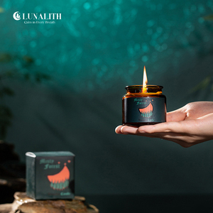 Pot <span class=keywords><strong>en</strong></span> verre ambré irrégulier personnalisé de petite taille avec couvercle et emballage <span class=keywords><strong>en</strong></span> boîtes |   Bougie parfumée miniature <span class=keywords><strong>en</strong></span> cire de soja naturelle faite à la main, <span class=keywords><strong>vente</strong></span> <span class=keywords><strong>en</strong></span> gros - Product Image 5