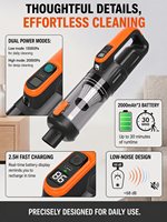 Aspirateur de voiture sans fil rechargeable, aspiration puissante de 20000 Pa, lumière LED, affichage numérique, embouts multiples, usine OEM