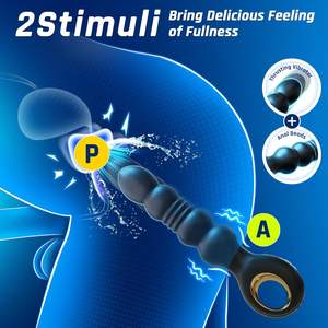 Массажер простаты, анальный вибратор, мужской вибратор с функцией толчков, 9 режимов, водонепроницаемый анальный стимулятор, секс-игрушка для мужчин, управление через приложение, анальные шарики - Product Image 4