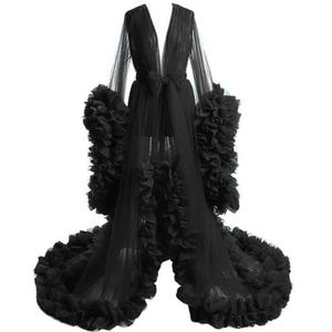 <span class=keywords><strong>Vestaglia</strong></span> da <span class=keywords><strong>donna</strong></span> prospettiva abito lungo in Tulle trasparente abito premaman per gravidanza gonfio per indumenti da notte per camicia da notte per Baby Shower - Product Image 6