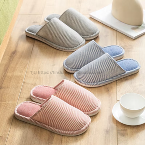 Pantuflas de Casa para Interiores, Familiares, para Invierno, Verano y Otoño, Cómodas, de Algodón y Lino, para Hombres y Mujeres, para Dormitorio - Product Image 3