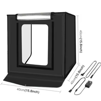 Équipement de photographie 40cmx40x40cm Puluz Studio Pliant Portable Photo Studio avec 6 Arrière-plans de Couleur
