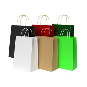 Sacolas de Papel Kraft Dobráveis para Delivery Atacado Sacolas de Transporte Embalagens para Catering Sacolas de Papel para Presente Impressão de Logotipo Personalizado - Product Image 5
