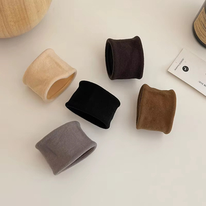 Elastici per capelli larghi e spessi alla moda da donna, elastici per capelli tinta unita senza cuciture, fasce per capelli basic, fermacoda alto - Product Image 3