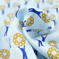 Grande écharpe carrée Vente en gros de Chine Foulard pour femmes Emballage de cheveux pour dames Foulard bleu ciel en soie personnalisé Grande écharpe carrée imprimée