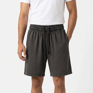 Pantalones cortos de chándal de gimnasio unisex, cómodos, de felpa francesa, con logotipo personalizado sólido, con etiqueta privada, informales, para correr, correr, pantalones cortos divididos, envío DDP - Product Image 1