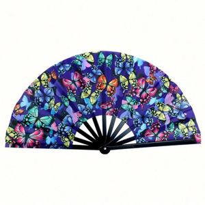 Abanico Plegable de Bambú de Alta Calidad con Varillas Resistentes, Estilo Arte Folclórico, Ideal para Festivales y Fiestas del Año Nuevo Chino - Product Image 5