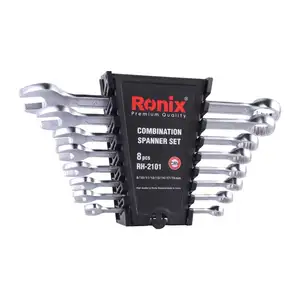 Ronix em estoque RH-2301 6-22MM 8pcs duplo anel offset Handle Tools Combinação Wrench Spanner Set