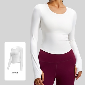 T-shirt de yoga pour femme, léger, respirant, écologique, anti-UV, séchage rapide, athlétique, fitness, course à pied, printemps - Product Image 1