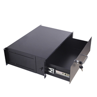 Armoire de serveur 19 pouces 1U 2U 3U Tiroir profond verrouillable à montage en rack 19 pouces avec clé