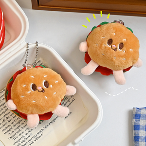 Llavero <span class=keywords><strong>de</strong></span> Peluche con Forma <span class=keywords><strong>de</strong></span> <span class=keywords><strong>Hamburguesa</strong></span> y Papas Fritas, Personalizable con Logotipo, Adorable Colgante <span class=keywords><strong>de</strong></span> Comida para Mochila Escolar, Decoración <span class=keywords><strong>de</strong></span> Bolsos para Niñas, Regalo Infantil - Product Image 2